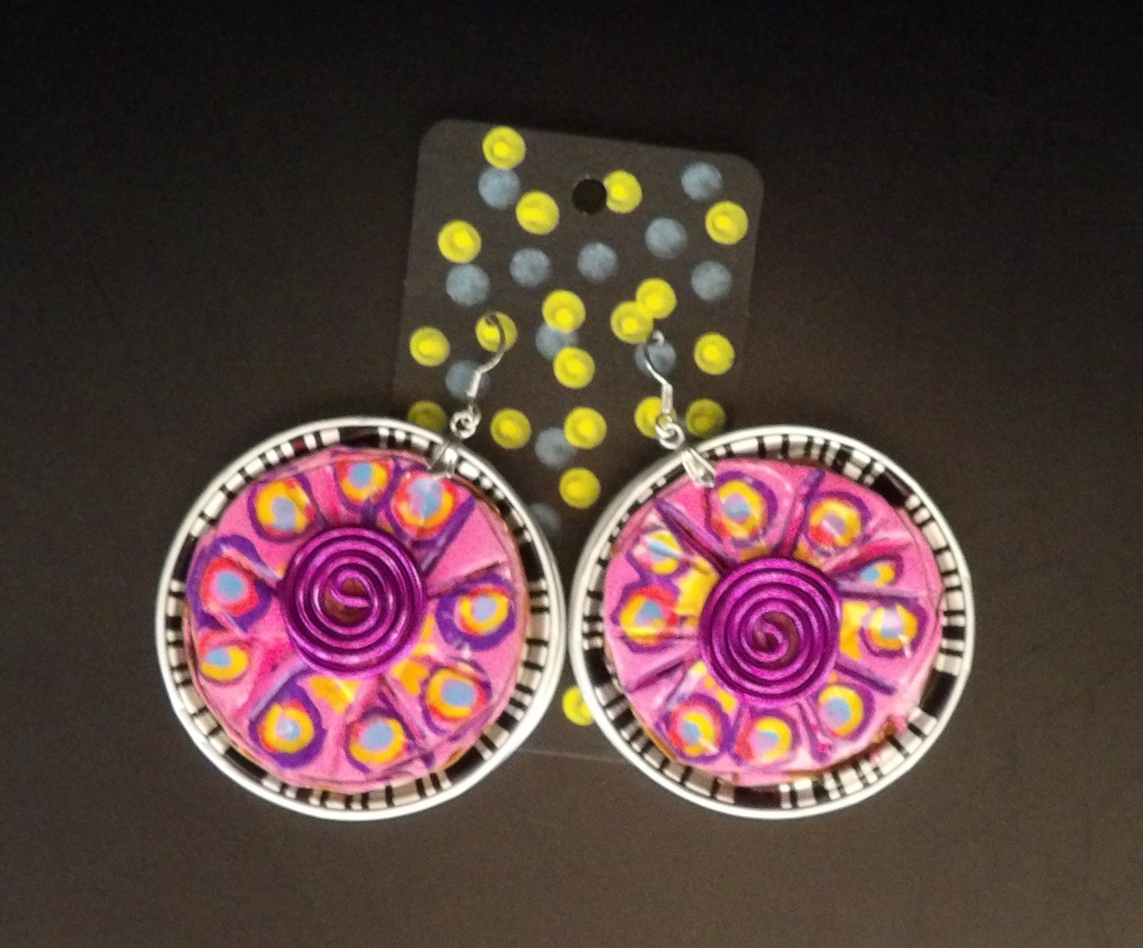 COFFEE POD EARRINGS – LARGE, HAND-FINISHED (PAINTED)
