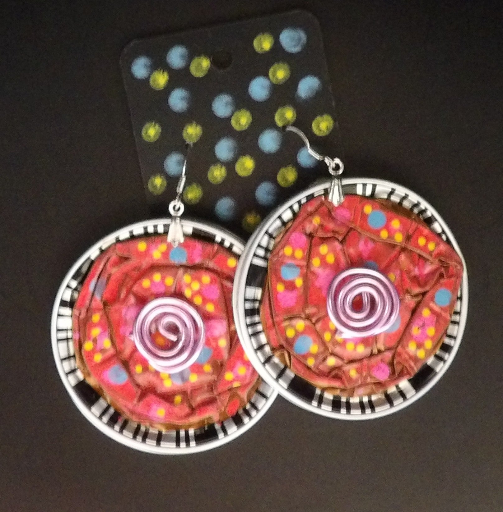 COFFEE POD EARRINGS – LARGE, HAND-FINISHED (PAINTED)