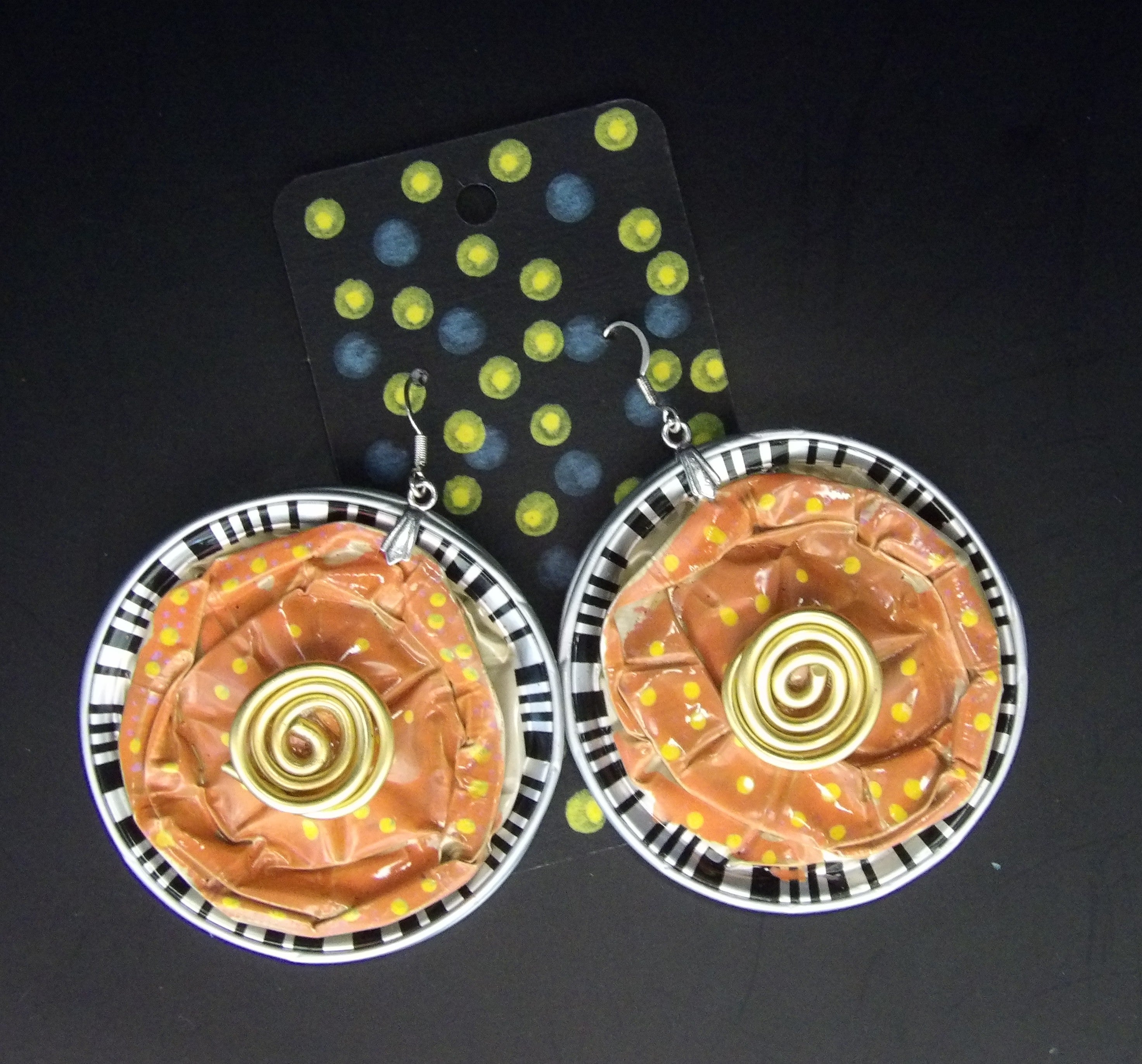 COFFEE POD EARRINGS – LARGE, HAND-FINISHED (PAINTED)