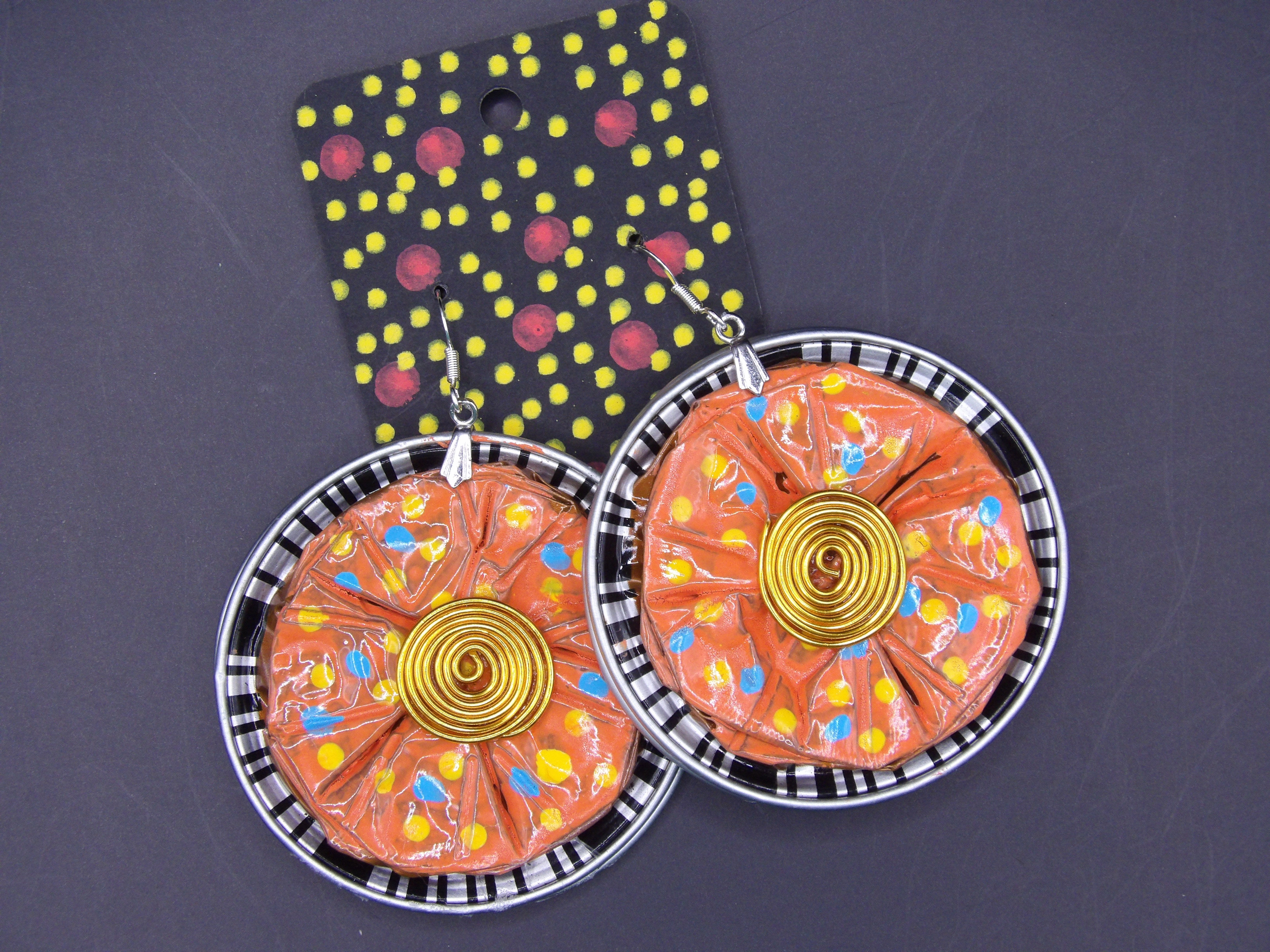 COFFEE POD EARRINGS – LARGE, HAND-FINISHED (PAINTED)