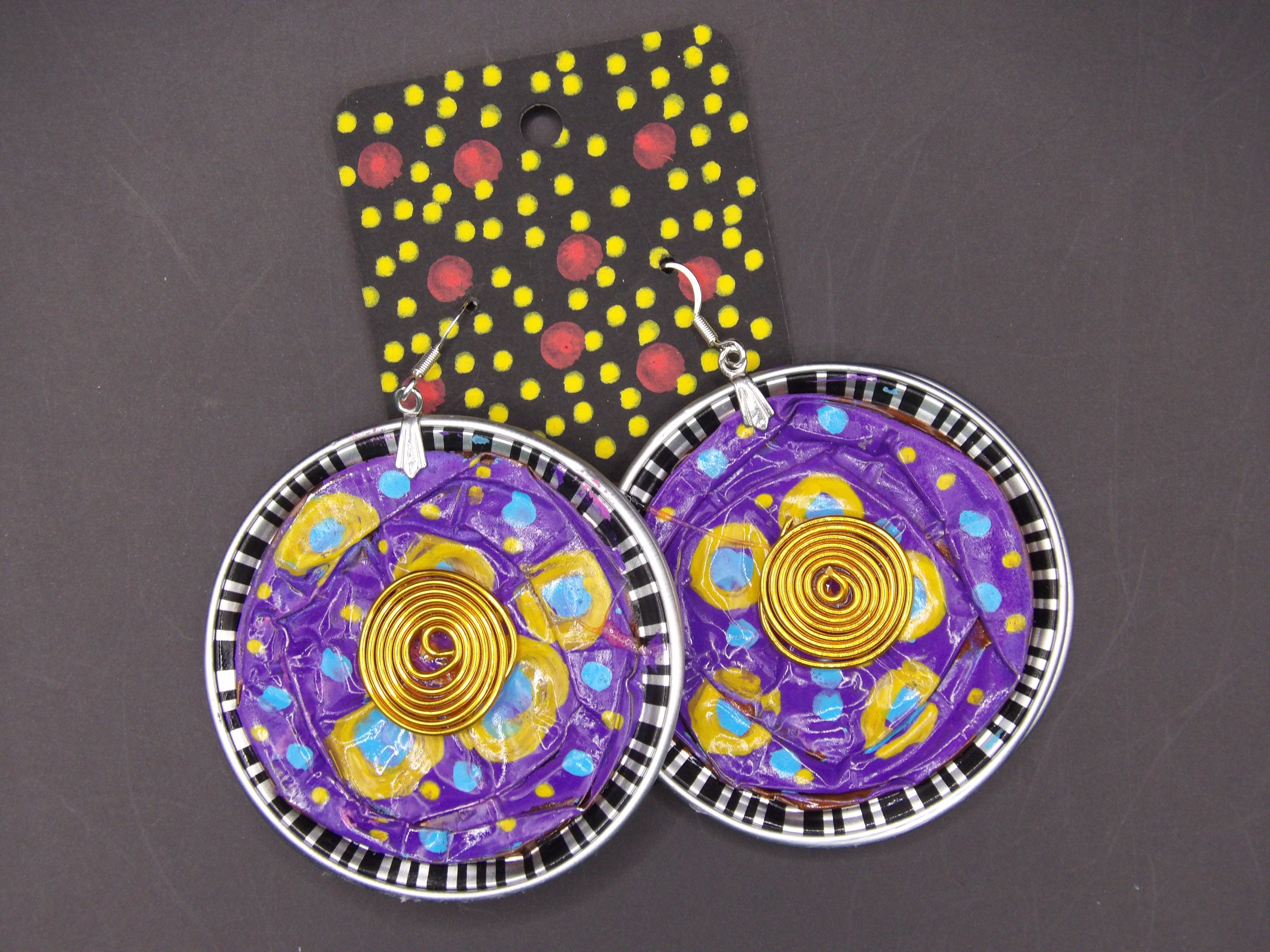 COFFEE POD EARRINGS – LARGE, HAND-FINISHED (PAINTED)