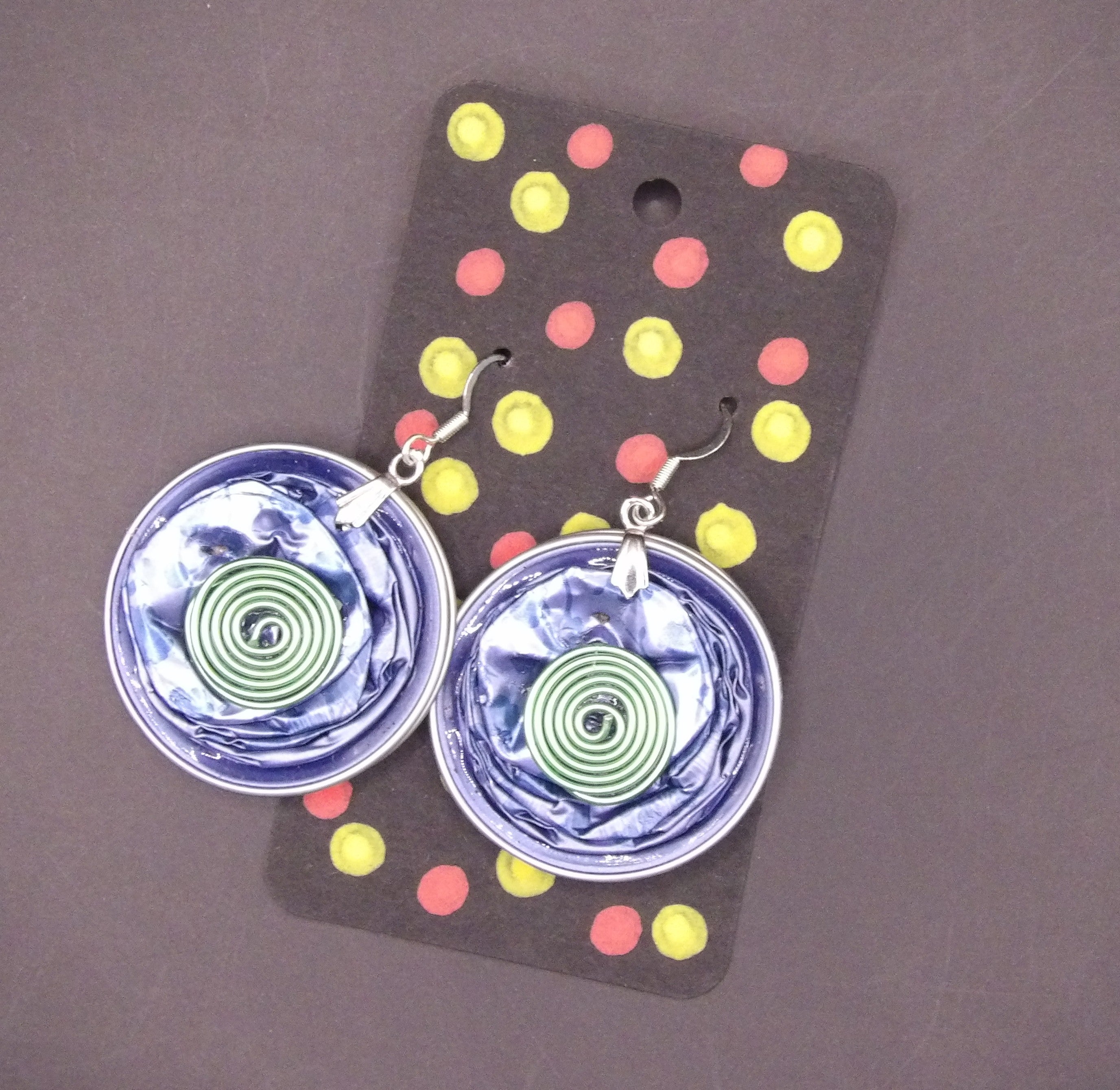 COFFEE POD EARRINGS – SMALL, HAND FINISHED (NOT PAINTED)