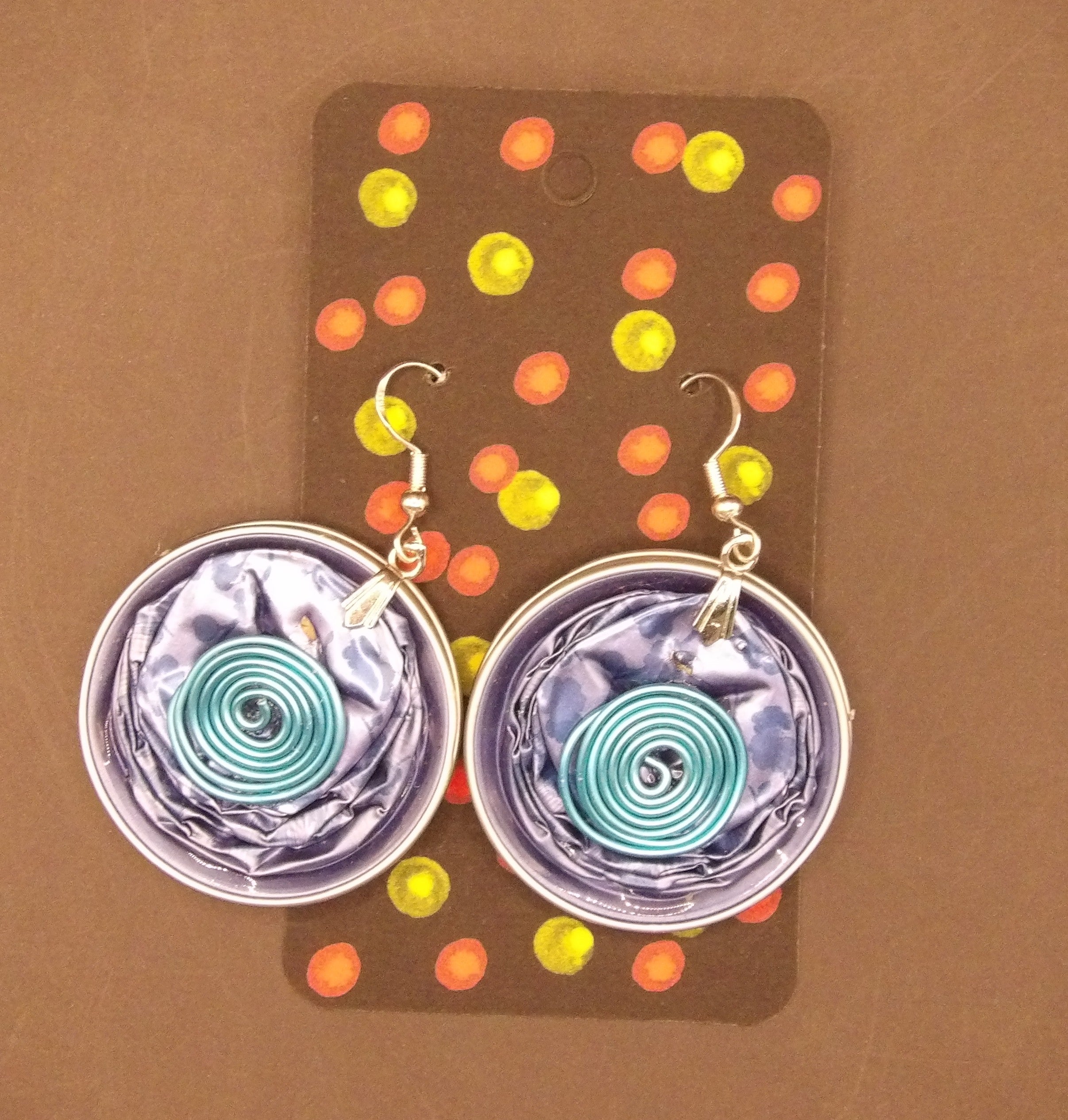 COFFEE POD EARRINGS – SMALL, HAND FINISHED (NOT PAINTED)
