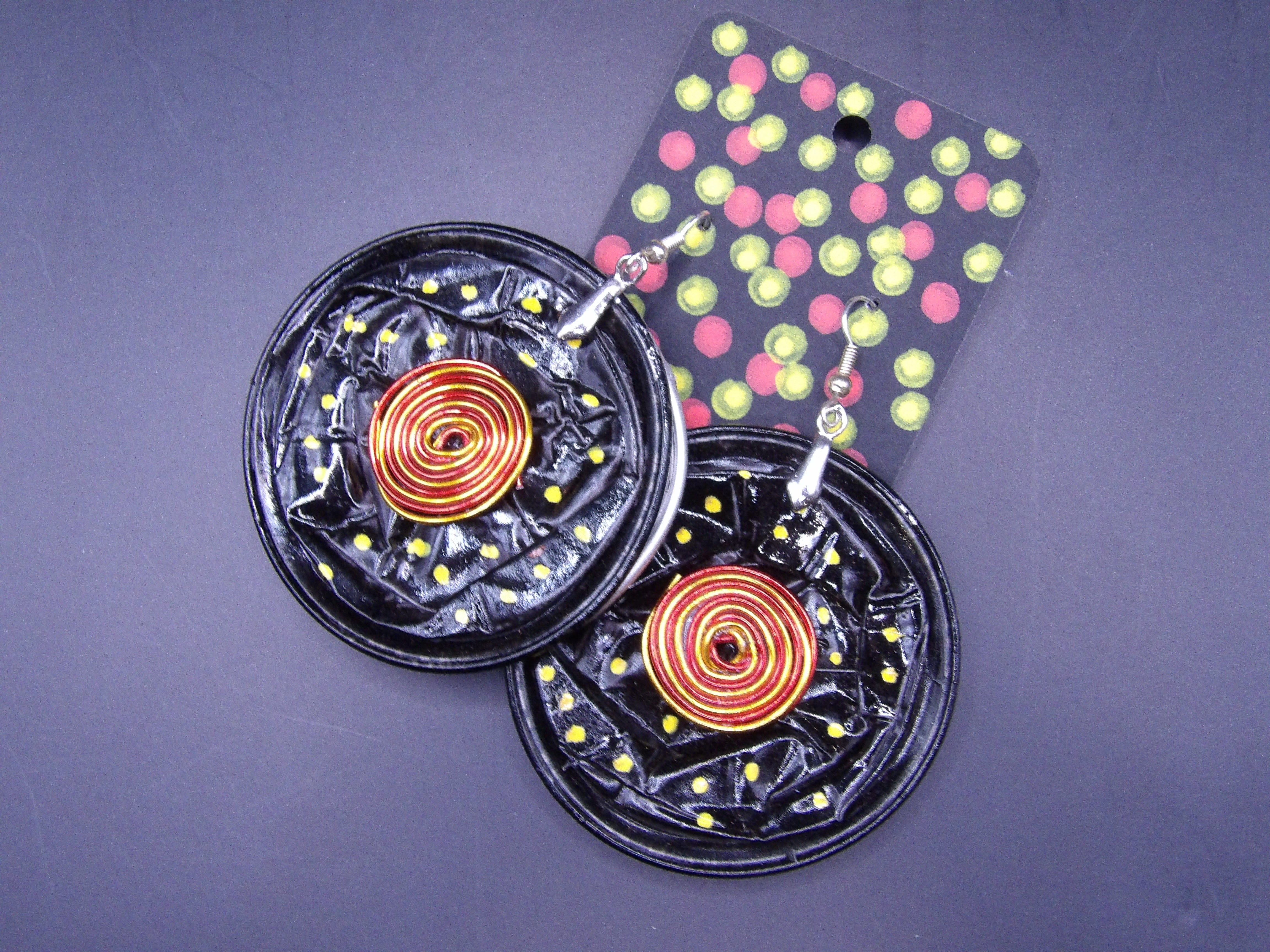 COFFEE POD EARRINGS – LARGE, HAND-FINISHED (PAINTED)