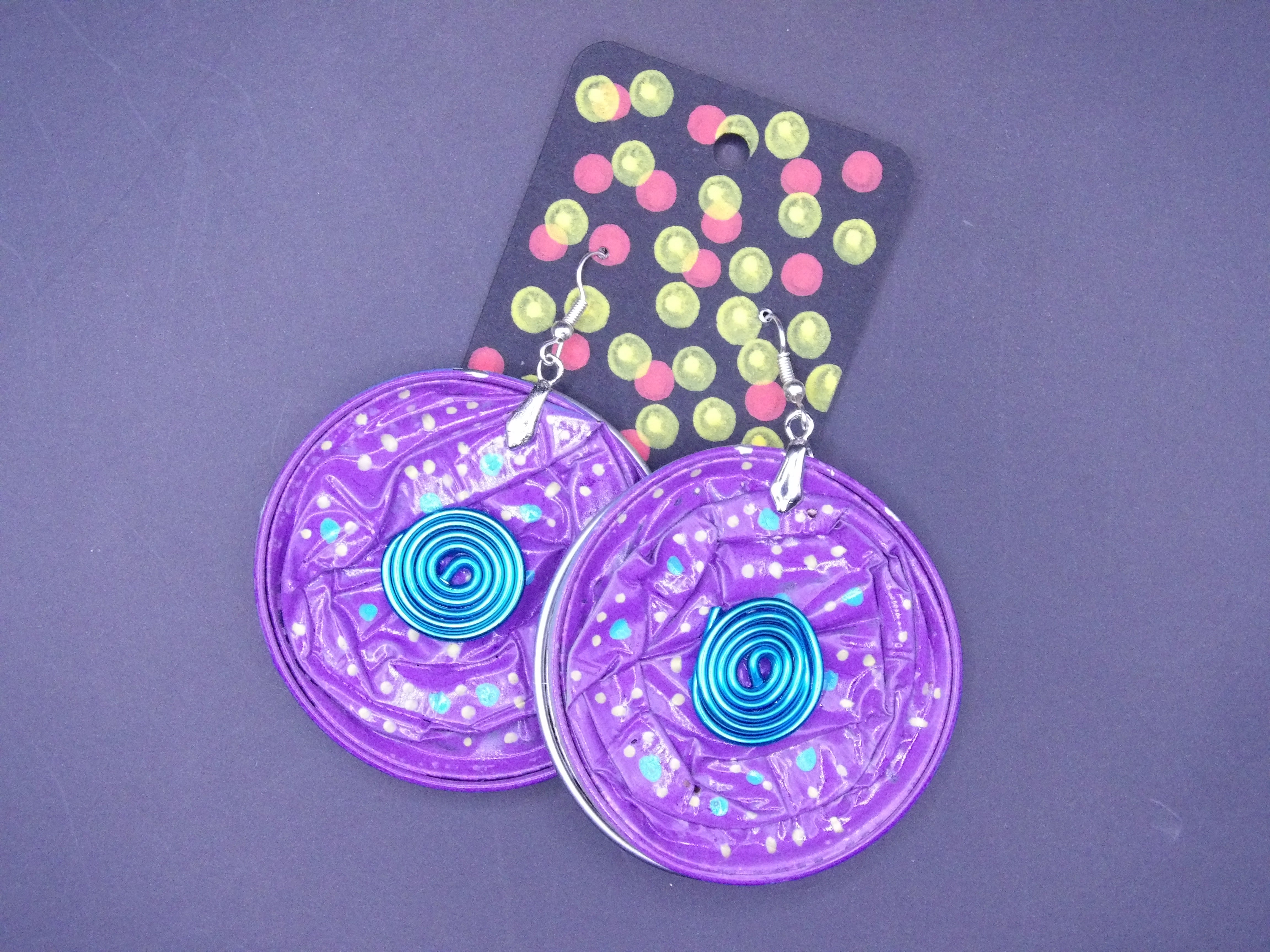 COFFEE POD EARRINGS – LARGE, HAND-FINISHED (PAINTED)