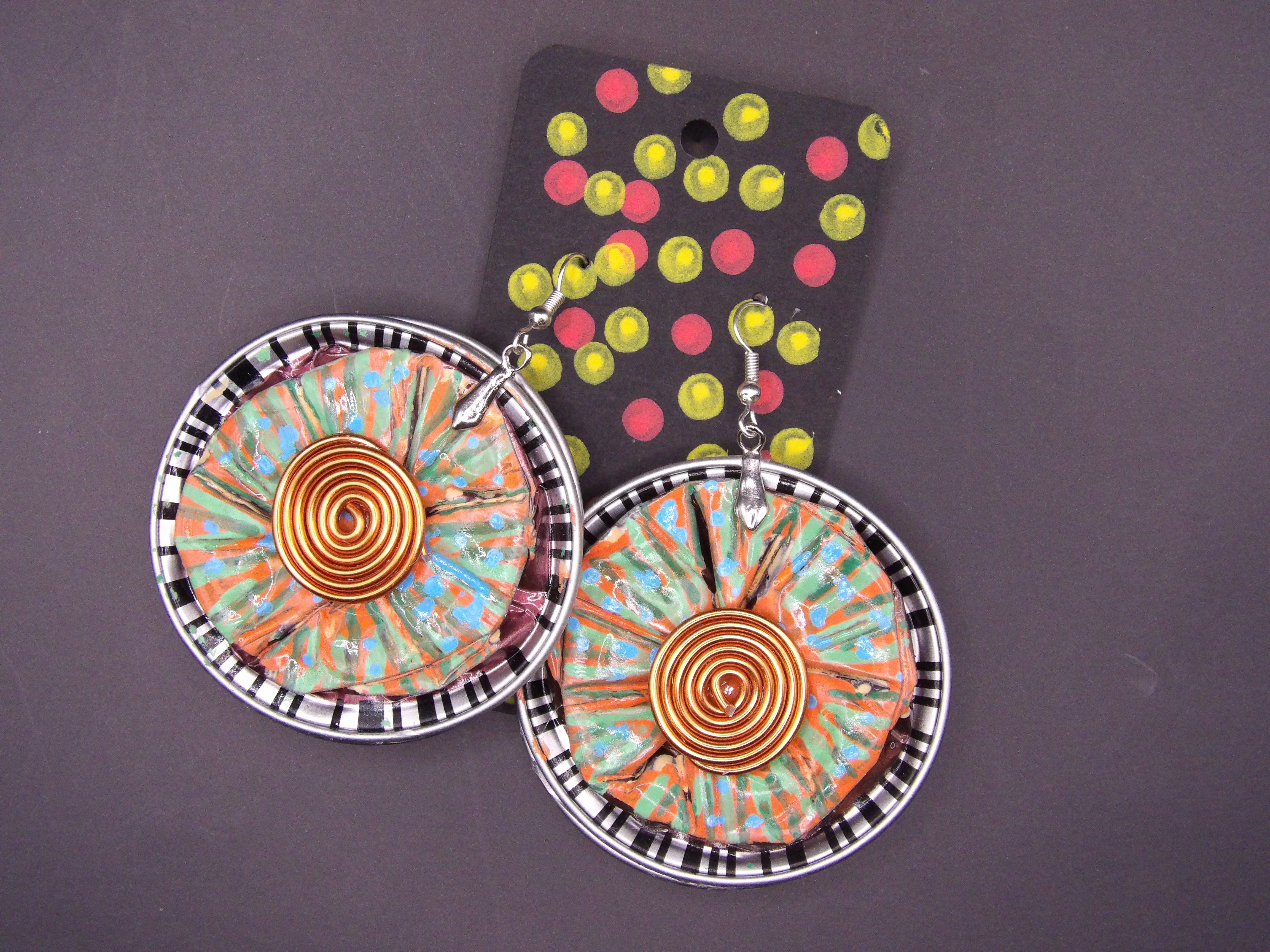 COFFEE POD EARRINGS – LARGE, HAND-FINISHED (PAINTED)