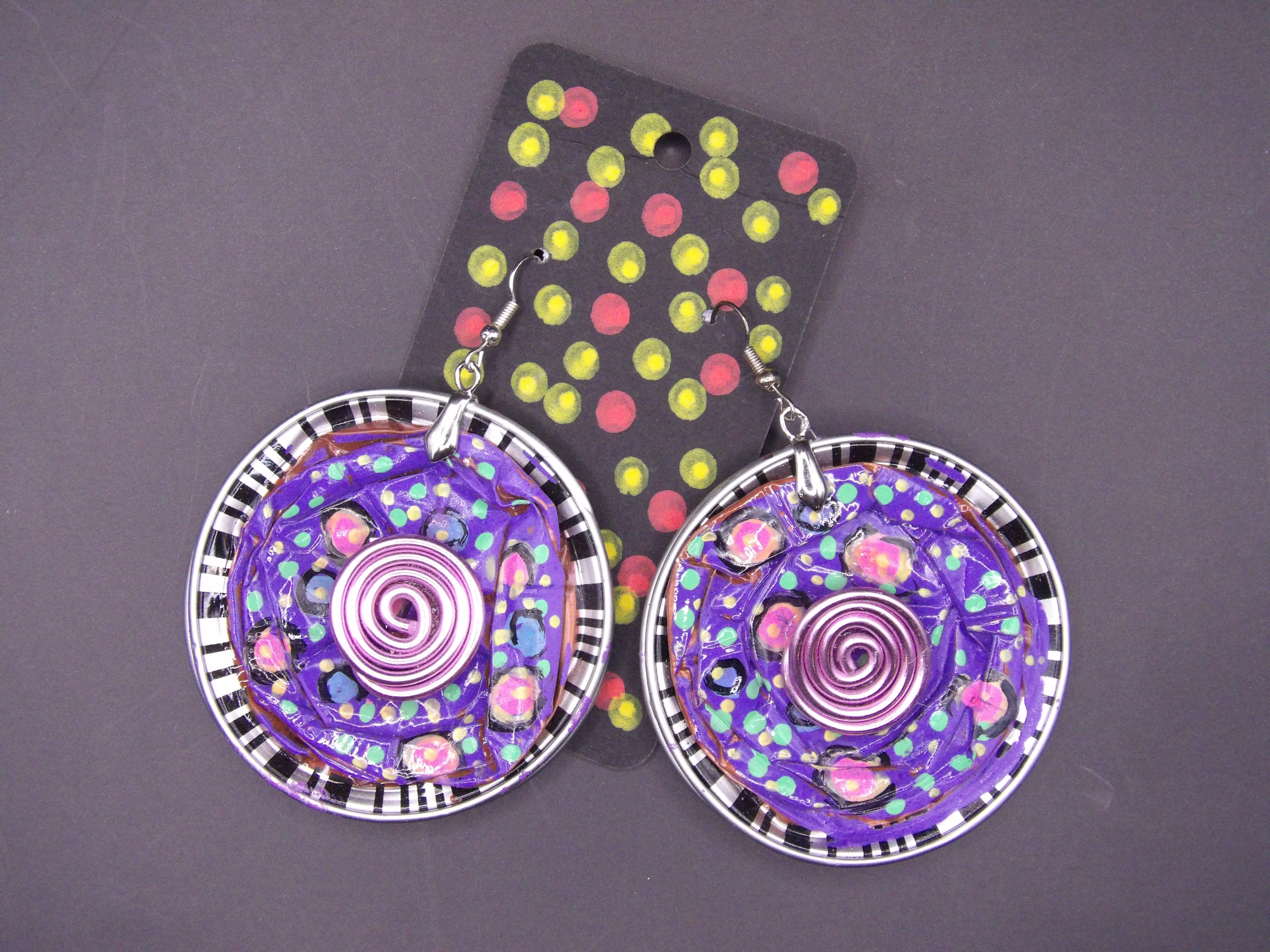 COFFEE POD EARRINGS – LARGE, HAND-FINISHED (PAINTED)
