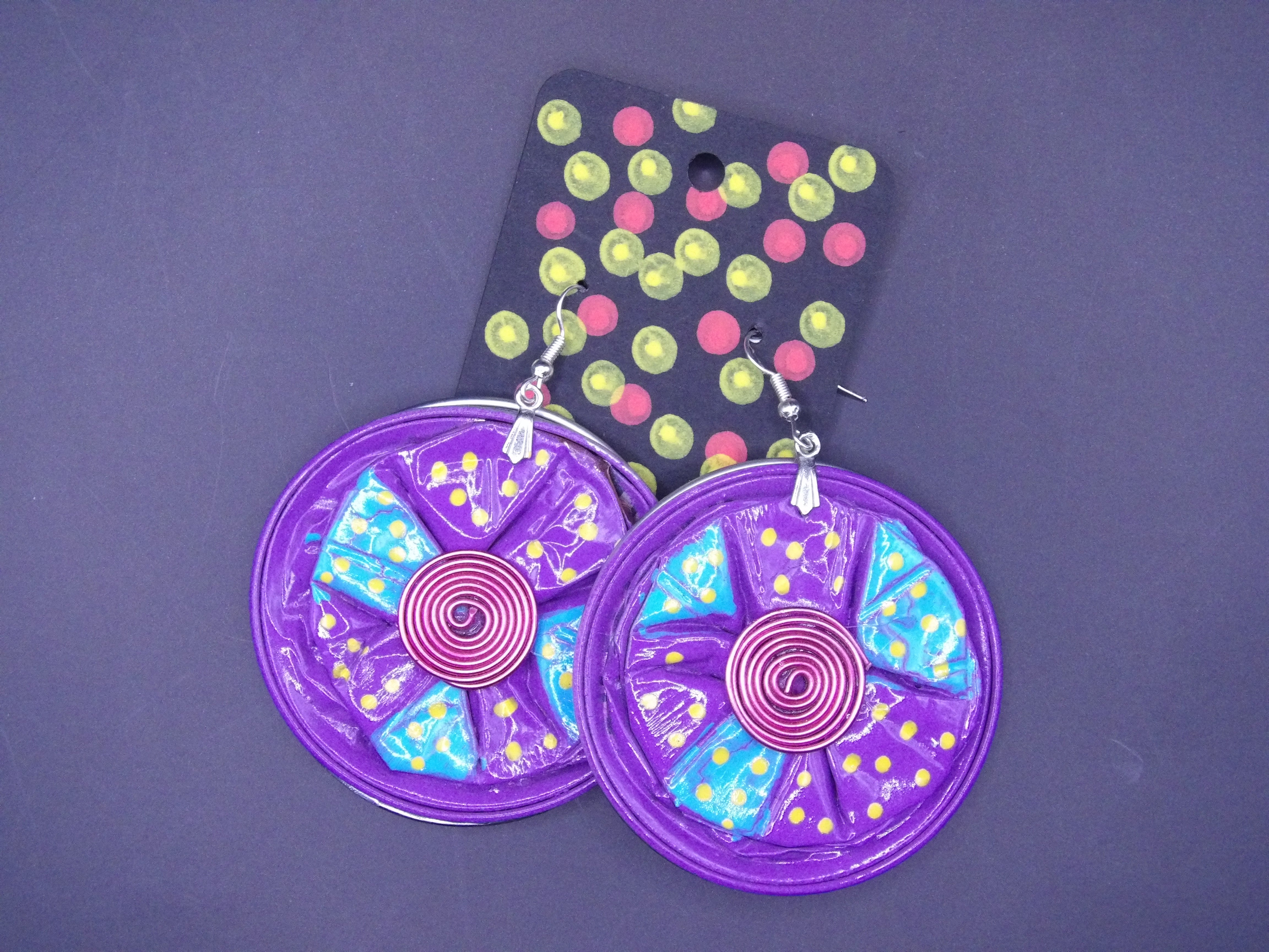 COFFEE POD EARRINGS – LARGE, HAND-FINISHED (PAINTED)