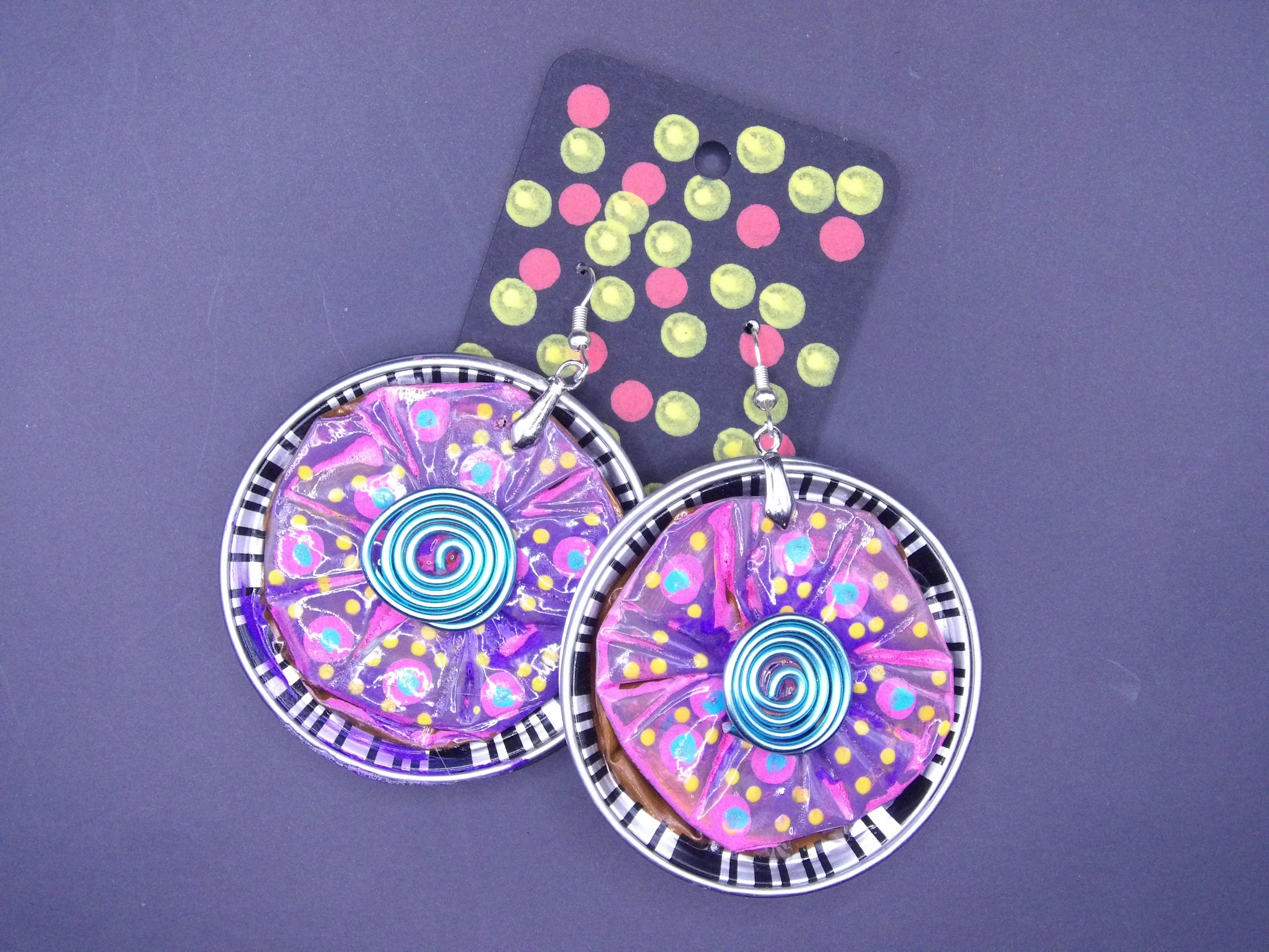 COFFEE POD EARRINGS – LARGE, HAND-FINISHED (PAINTED)