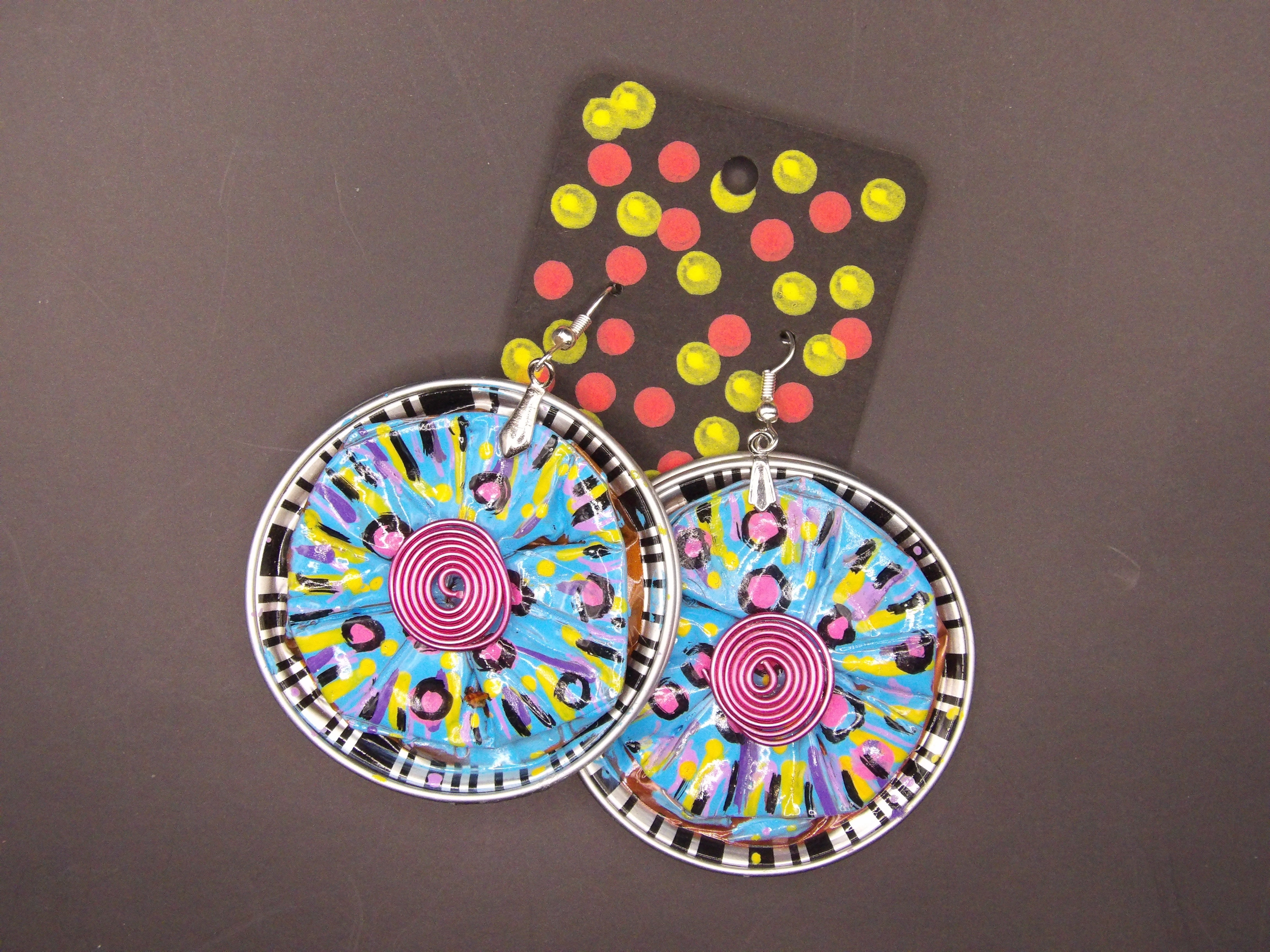 COFFEE POD EARRINGS – LARGE, HAND-FINISHED (PAINTED)