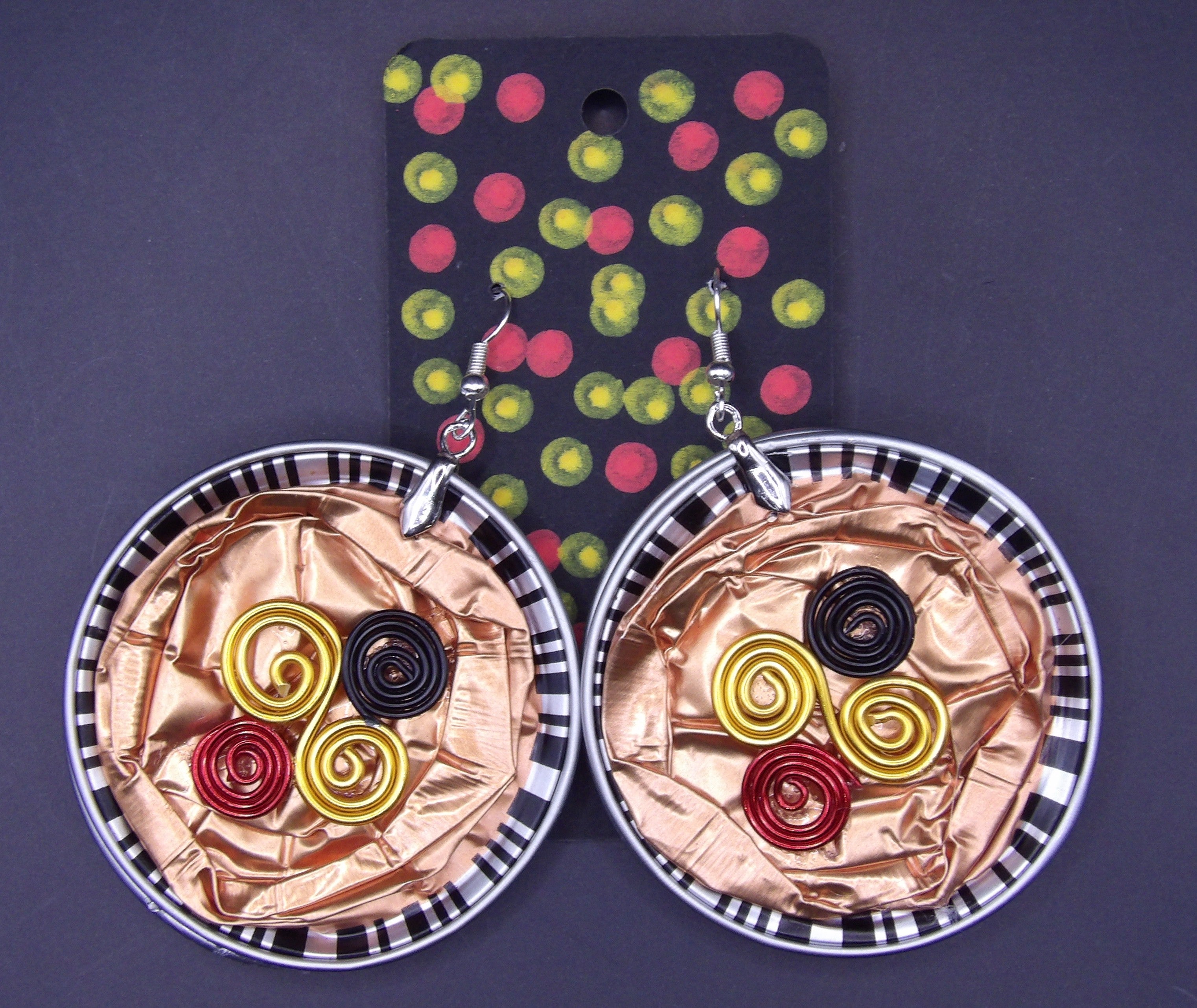 COFFEE POD EARRINGS – LARGE, HAND-FINISHED (NOT PAINTED)
