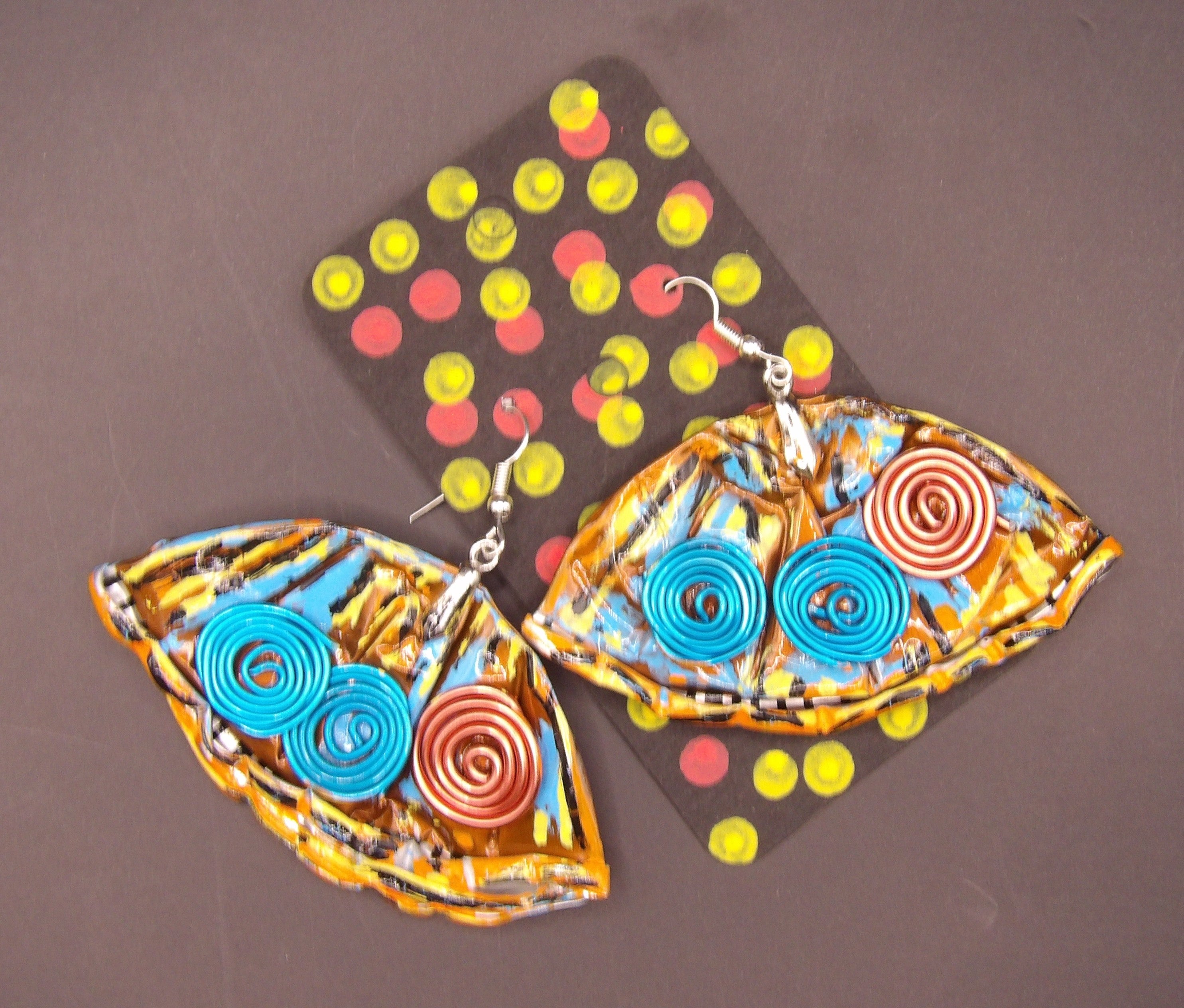 NEW RANGE -COFFEE POD EARRINGS – LARGE (PAINTED)