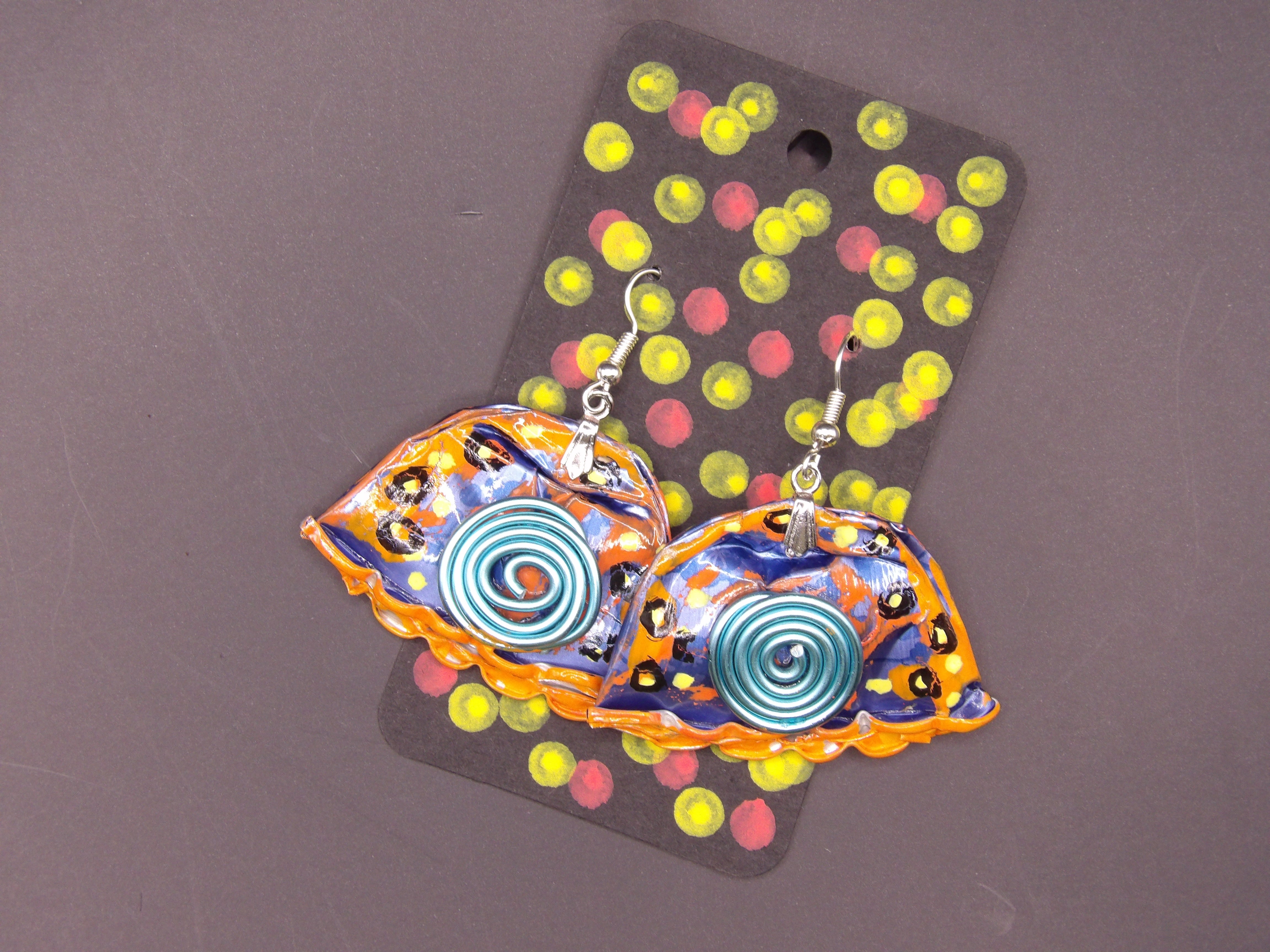 NEW RANGE -COFFEE POD EARRINGS – SMALL (PAINTED)