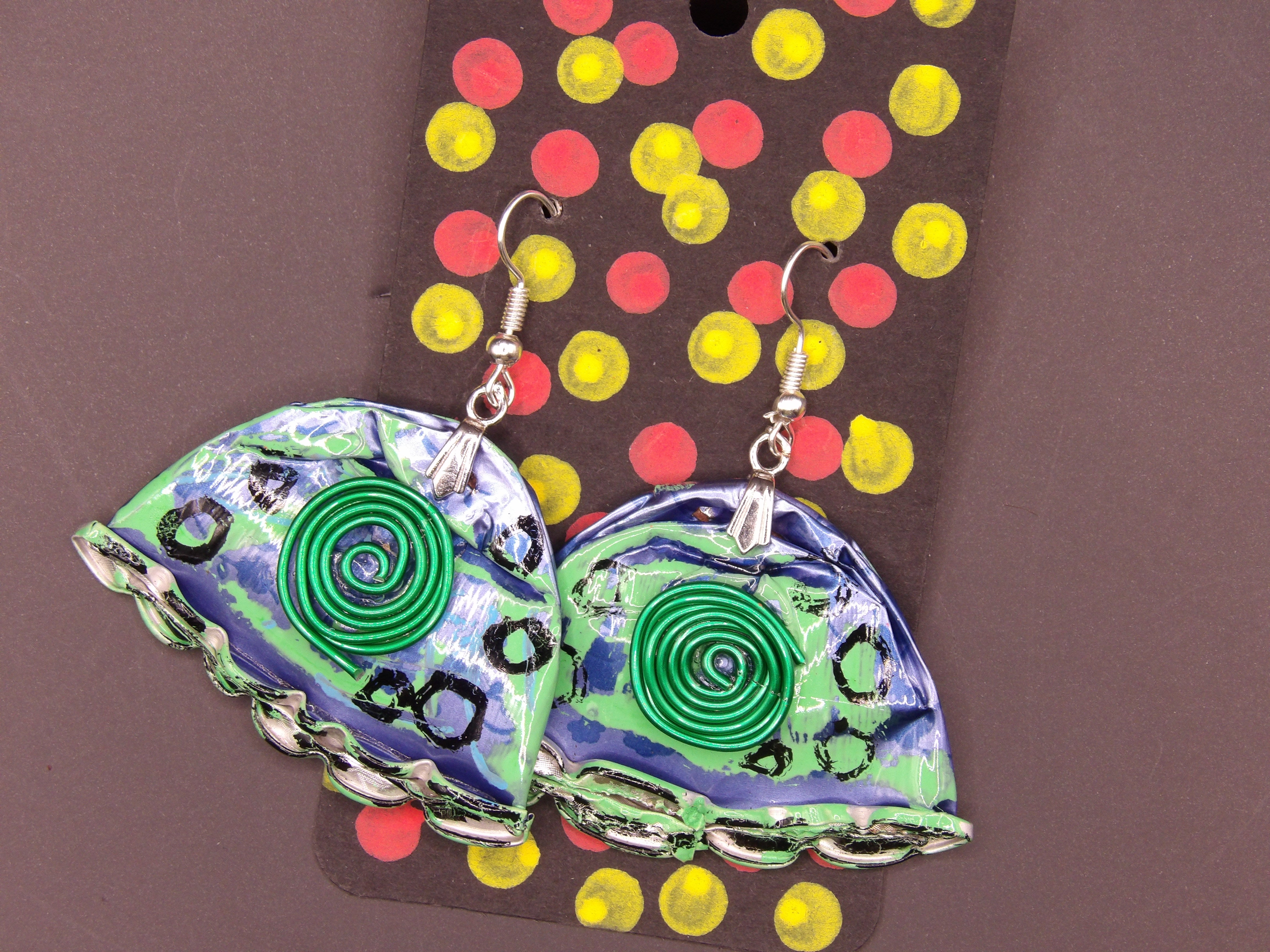 NEW RANGE -COFFEE POD EARRINGS – SMALL (PAINTED)