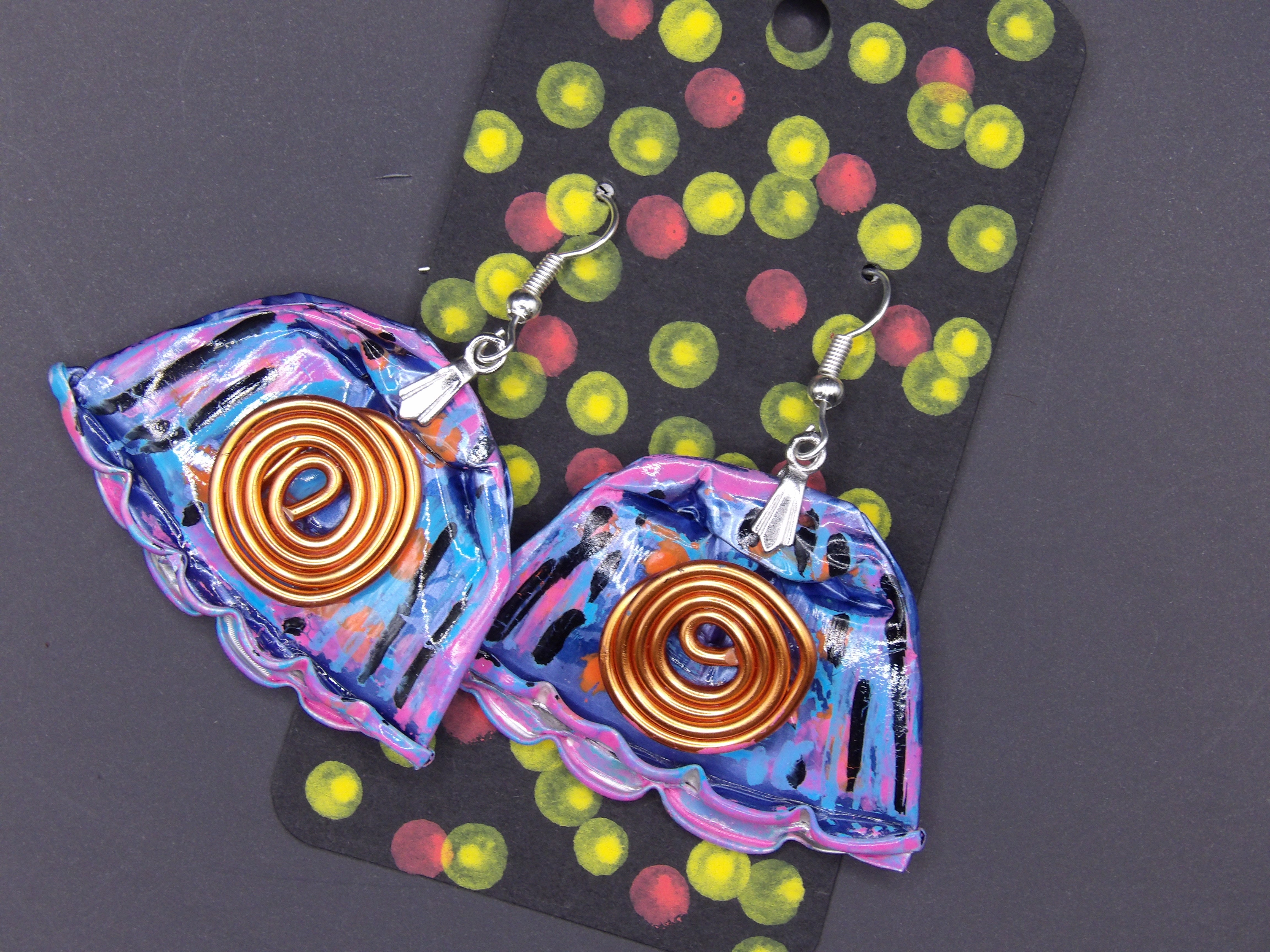 NEW RANGE -COFFEE POD EARRINGS – SMALL (PAINTED)