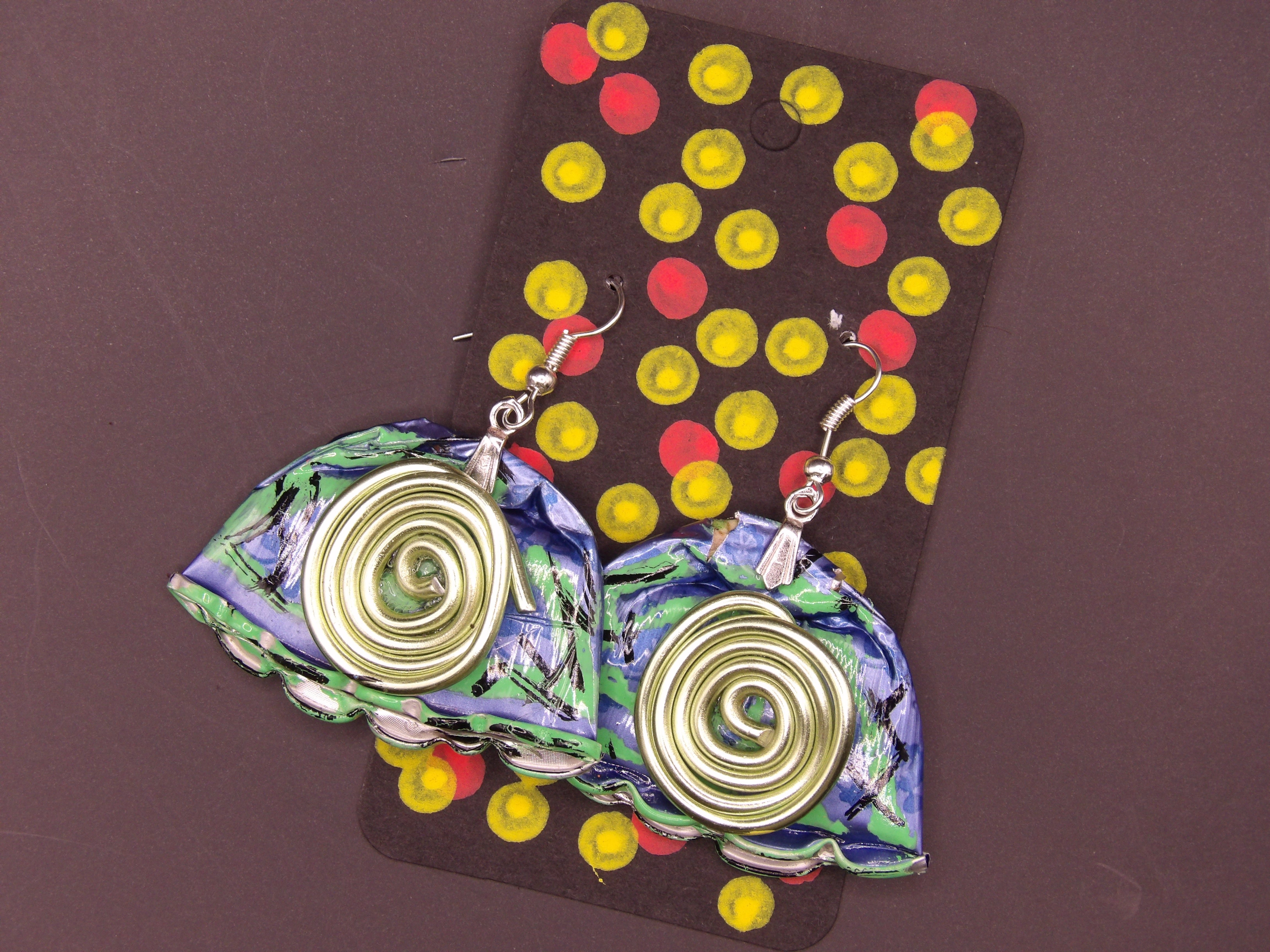 NEW RANGE -COFFEE POD EARRINGS – SMALL (PAINTED)