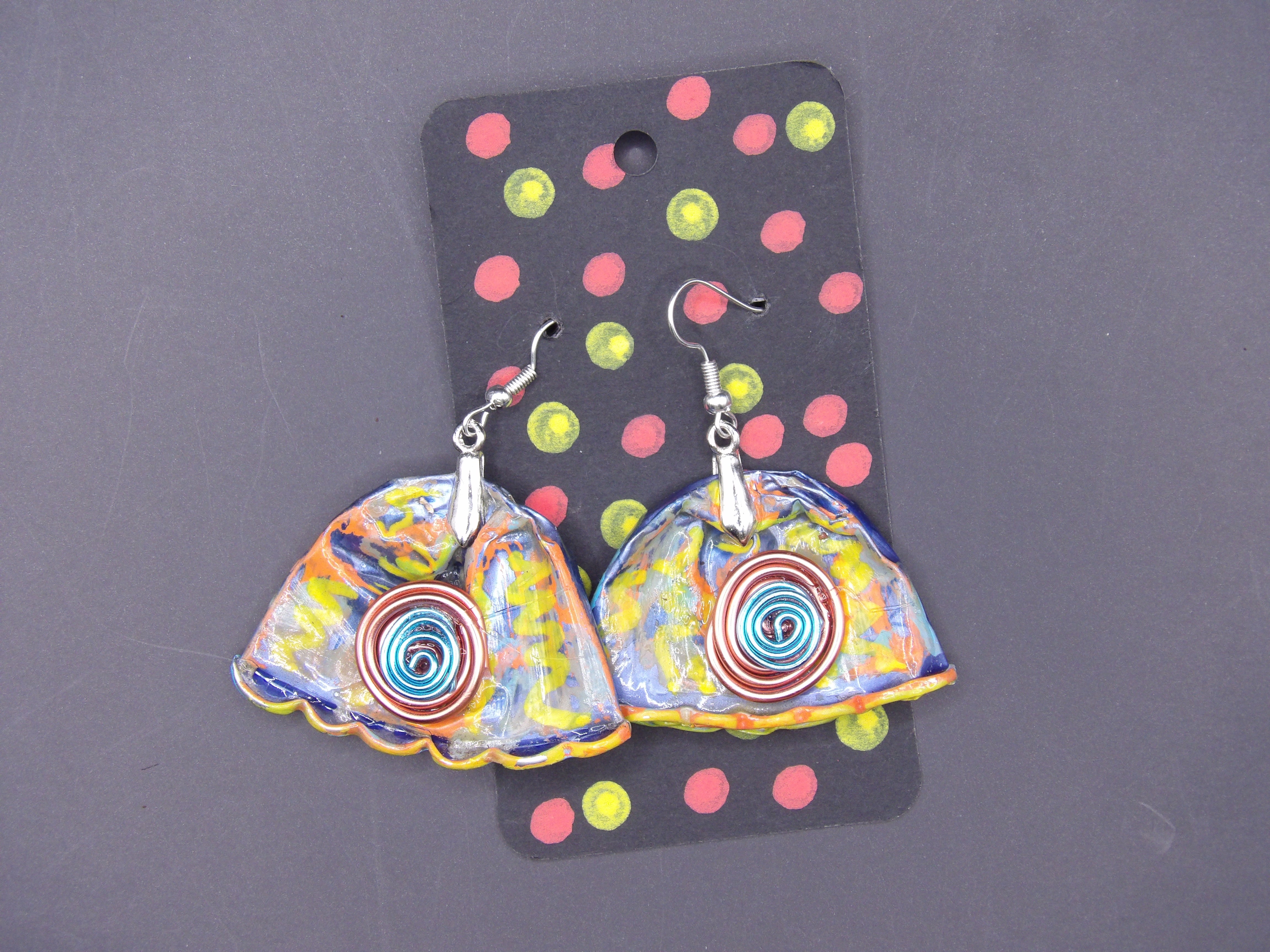 NEW RANGE -COFFEE POD EARRINGS – SMALL (PAINTED)