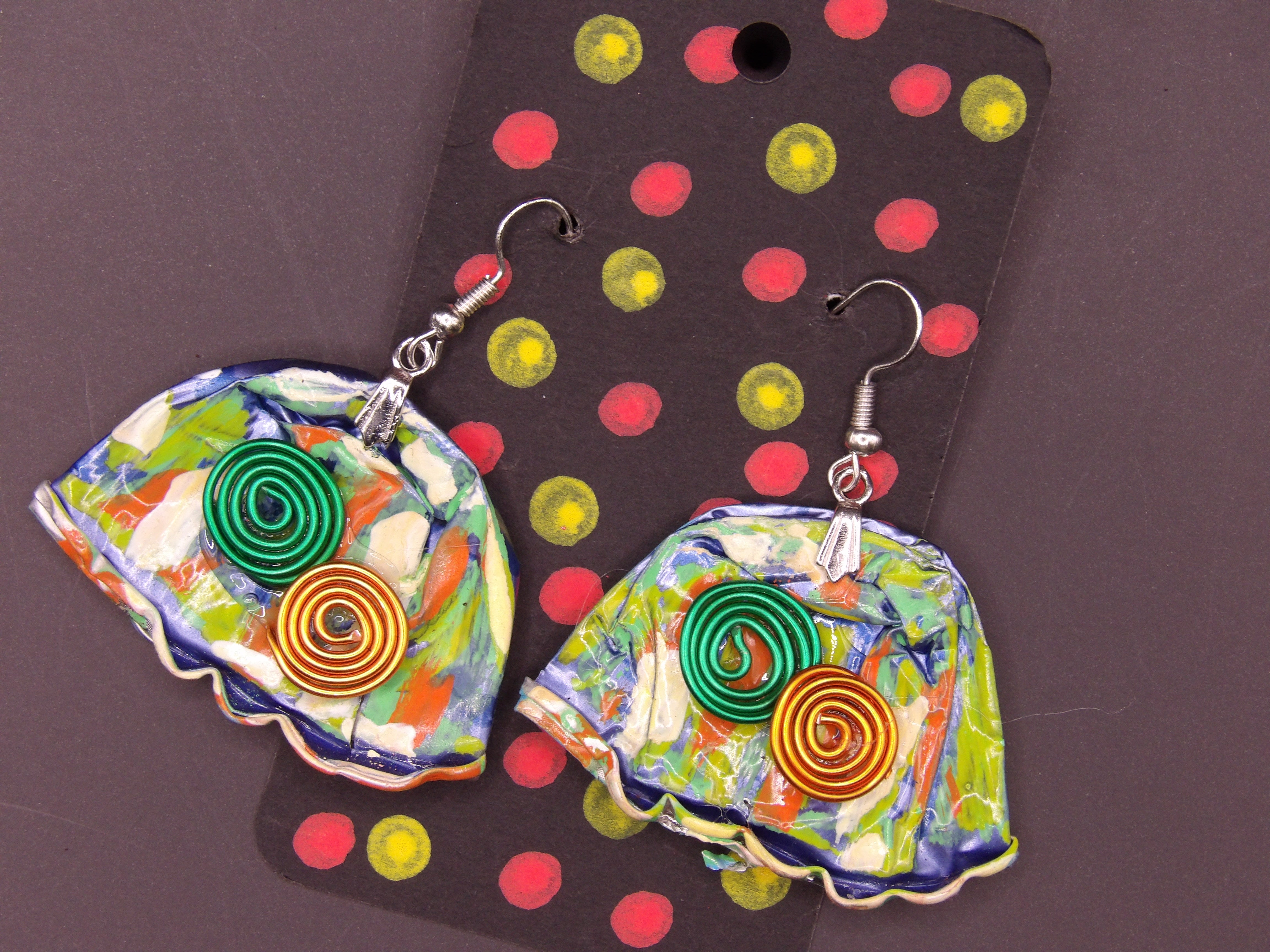 NEW RANGE -COFFEE POD EARRINGS – SMALL (PAINTED)