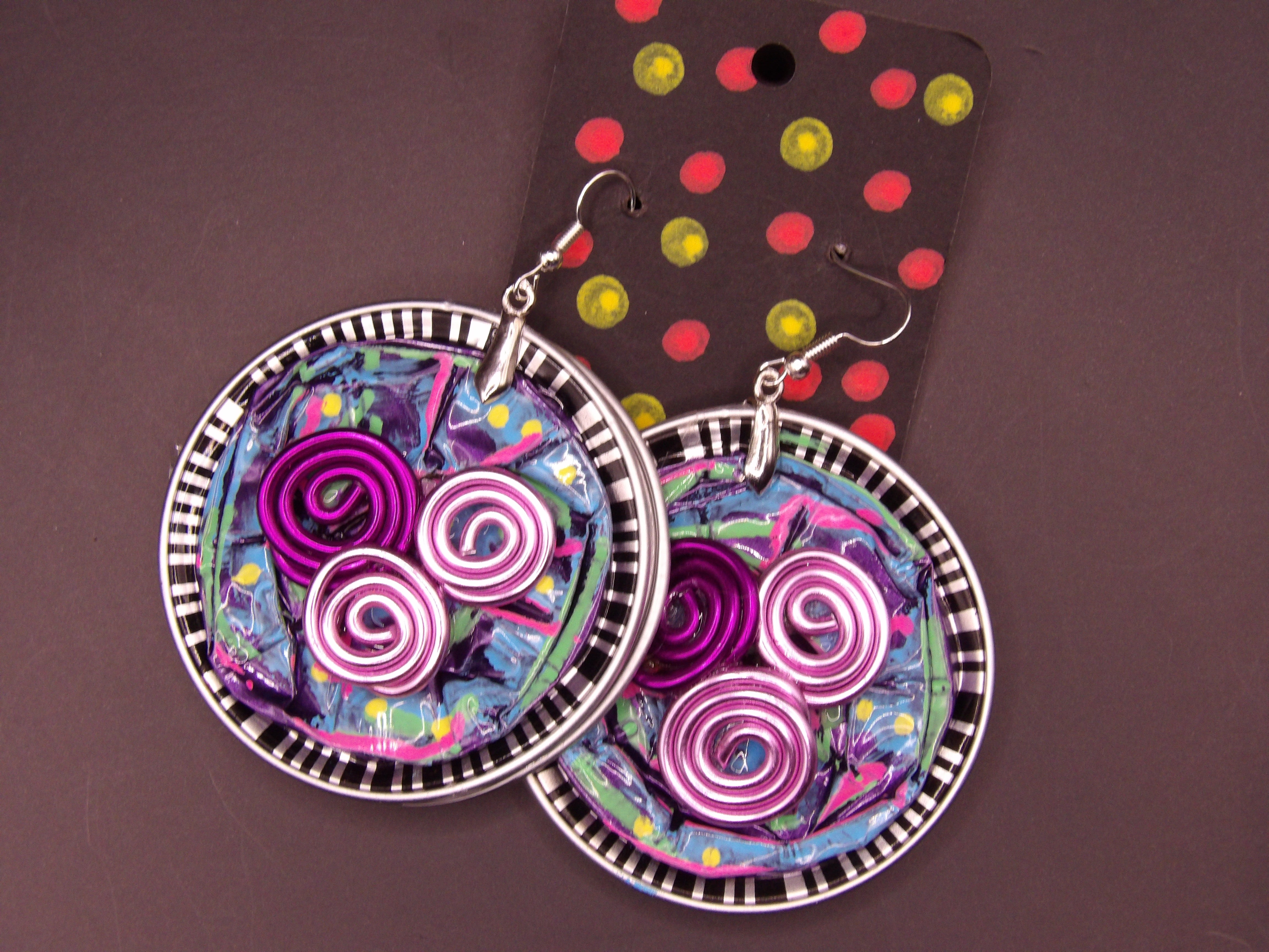 COFFEE POD EARRINGS – LARGE, HAND-FINISHED (PAINTED)