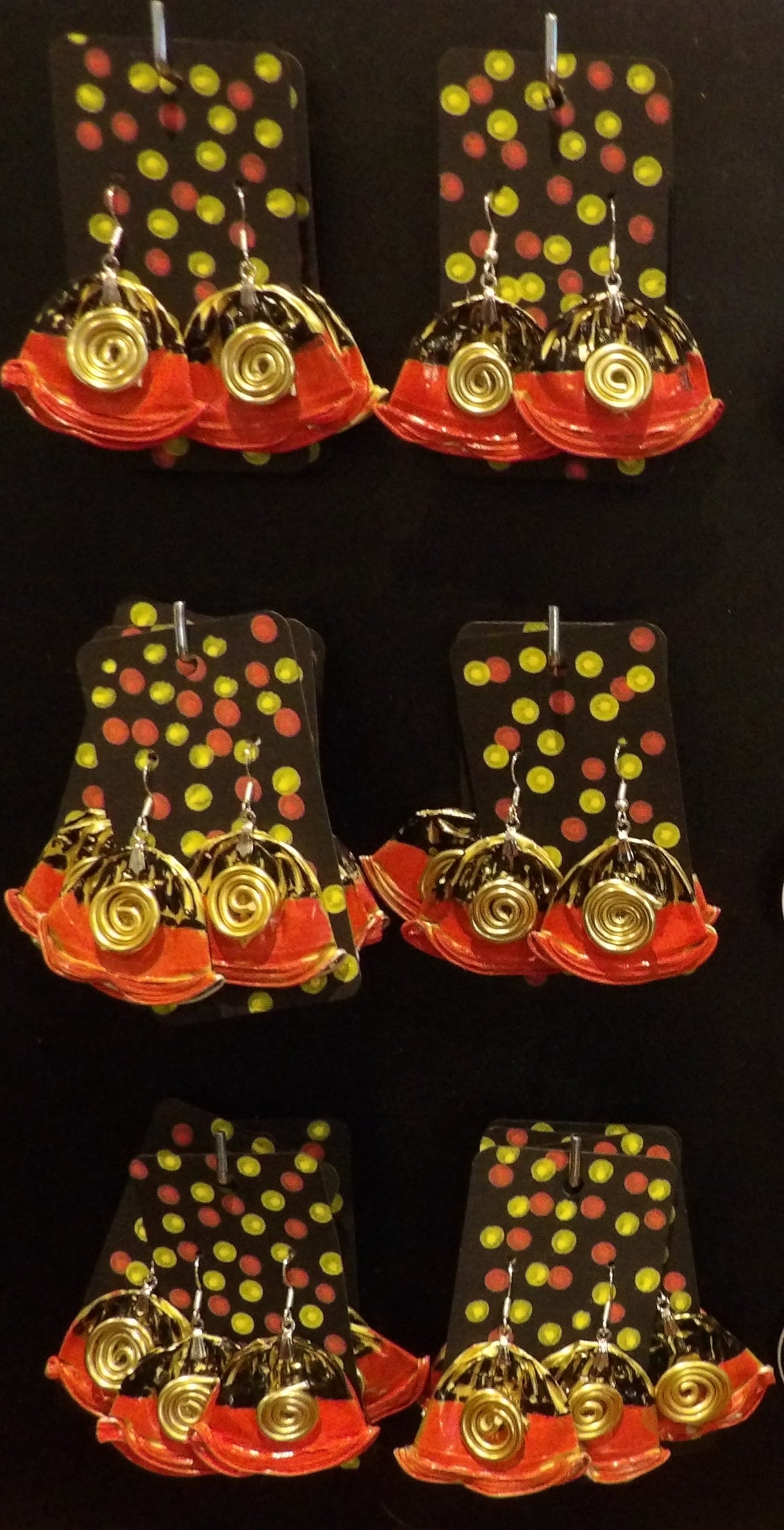 PRIDE IN MOTION - OUR COLOURS - COFFEE POD EARRINGS – SMALL (PAINTED )